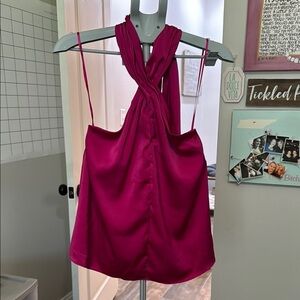 DO+BE Pink Sleeveless Camisole with Tie Front
